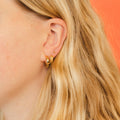 Daisy Chunky Rounded Huggie Hoop Earrings 3