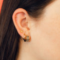 Mini Rounded Huggie Hoop Earrings 3