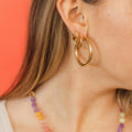 Party Chunky Huggie Hoop Earrings 2