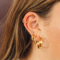 Starburst Chunky Huggie Hoop Earrings - Image 3