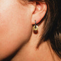 Disc Rounded Huggie Hoop Charms 2