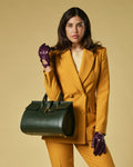 Oriana (green) - Italian calf leather women's handbag (with shoulder strap) 4