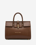 Oriana (brown) - Italian calf leather women's handbag (with shoulder strap) 1