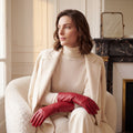 P2666 (red) - Women’s unlined Italian lambskin leather dress gloves 3