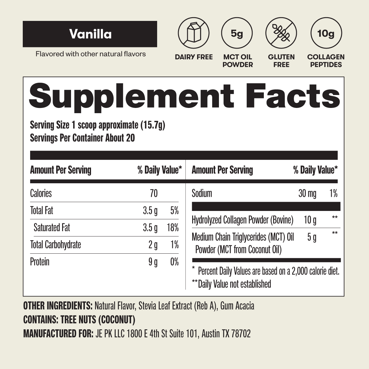 Grass-Fed Collagen Peptides & MCT Brain Boost