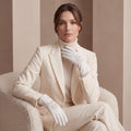 PZ01G (white) – Unlined Italian lambskin embroidered dress gloves 4