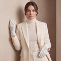 PZ01G (white) – Unlined Italian lambskin embroidered dress gloves 6