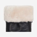 Paris (black) – Sheepskin leather mittens with lambswool lining and touchscreen feature 5