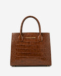 Patrizia (brown) - Italian calf leather womens handbag (with shoulder strap) 2