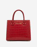 Patrizia (red) - Italian calf leather womens handbag (with shoulder strap) 2