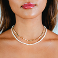 Peace Protector 2mm Healing + 4mm Self Love Necklace Stack 5