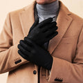 Antonio (black) – Luxurious Italian peccary leather gloves with cashmere lining 7