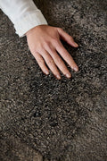 PLAIN STACKED - Charcoal Lambskin Rug 1