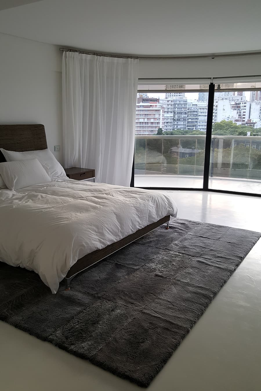 Plain Stacked - Charcoal Lambskin Rug