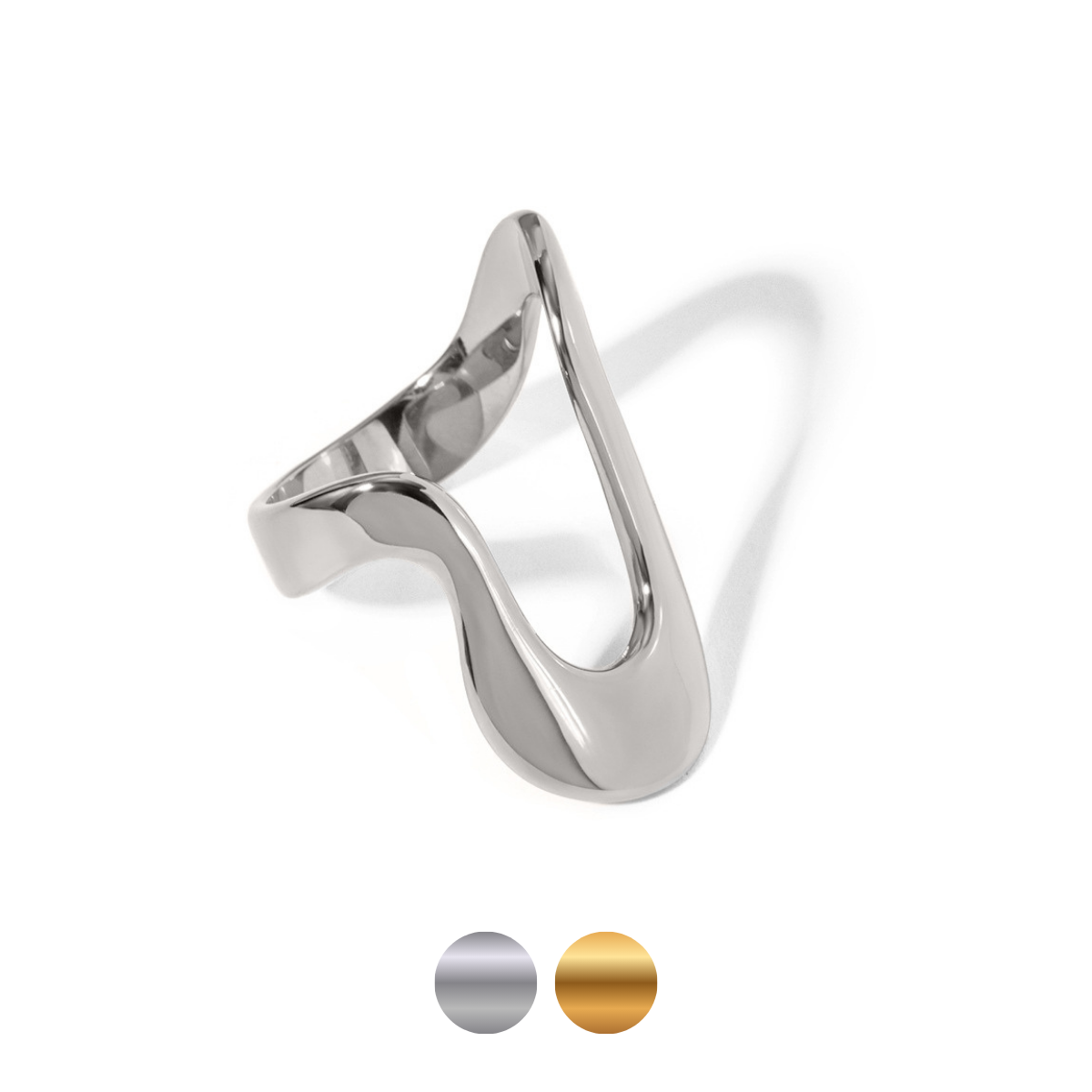 18K Gold-Plated Lyra Organic Ring