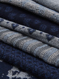 Federico (grey/blue) - Warm and soft Italian scarf from wool blend 5