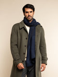 Bruno (blue) - Warm and soft Italian scarf from wool blend 8