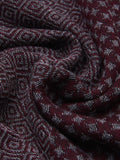 Bruno (grey/red) - Warm and soft Italian scarf from wool blend 4