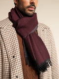 Romeo (red/grey) - Italian warm and soft scarf made from 100% wool 8