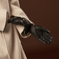Raffaella (black) – Luxurious Italian peccary driving gloves 9