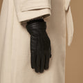 Raya (black) – Deerskin leather gloves with warm wool lining 6