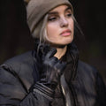 Raya (black) – Deerskin leather gloves with warm wool lining 7