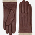 Raya (brown) – Deerskin leather gloves with warm wool lining 1