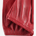 Rossana (red) - Italian fingerless lambskin leather driving gloves 5