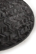 ROUND HERRINGBONE – Large Designer Cowhide Rug 2