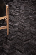 ROUND HERRINGBONE – Large Designer Cowhide Rug 5