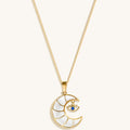 Serene Night - Moon Evil Eye Charm Necklace 3