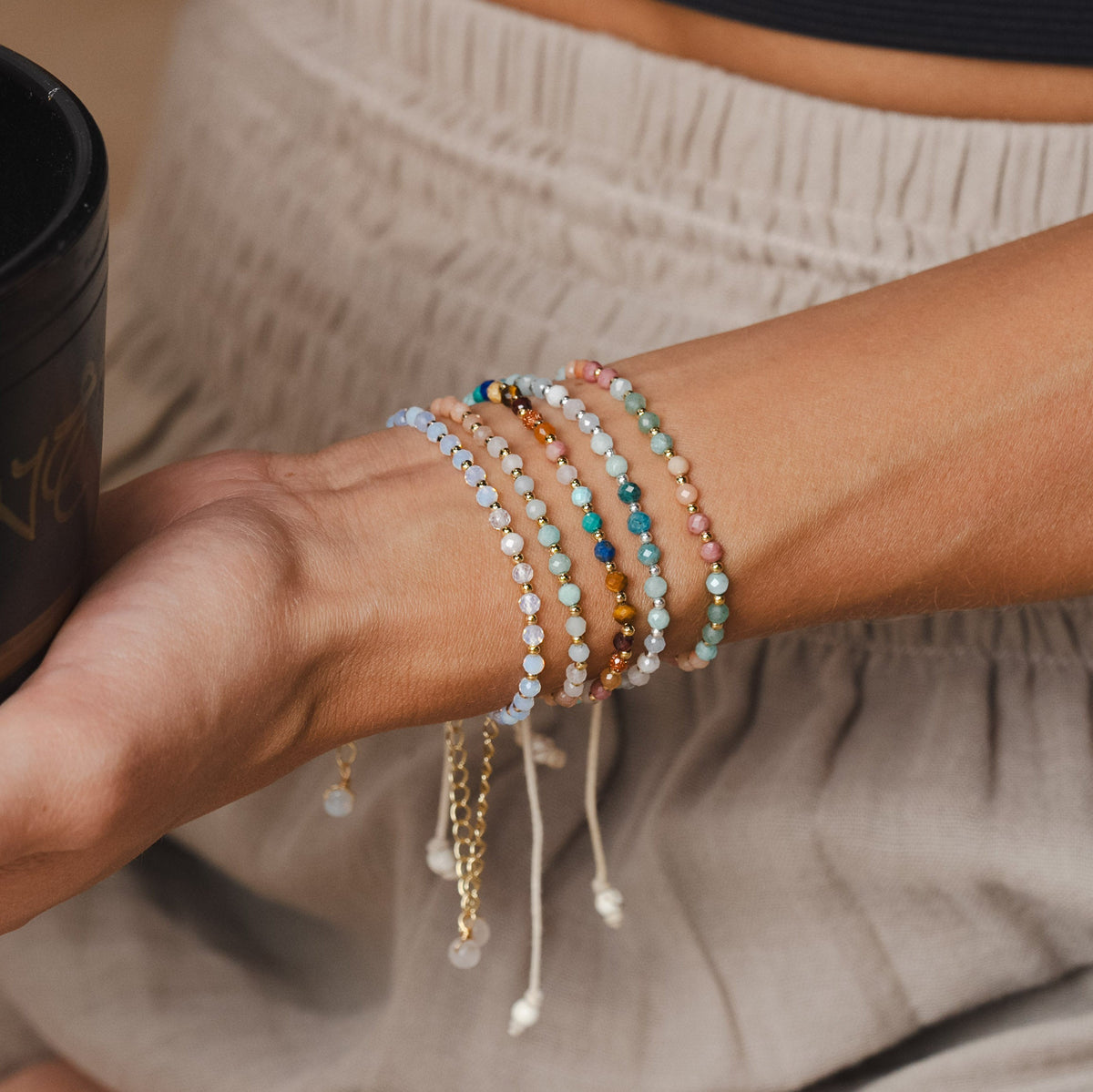 Moon & Sea 3mm Healing Bracelet