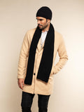 Napoli (black) - Italian 100% cashmere ribbed scarf (unisex) 9