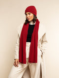 Napoli (red) - Italian 100% cashmere ribbed scarf (unisex) 8