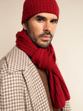 Napoli (red) - Italian 100% cashmere ribbed scarf (unisex) 9
