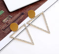 Gold Triangle Earrings 1