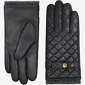 Sebastian (black) – Sheepskin leather gloves with snap closure & touchscreen feature 1
