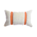 Shearling & Leather Lumbar Pillow 1
