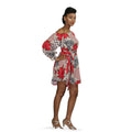 Ankara African Print Slide Off One Shoulder Mini Dress 1