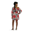 Ankara African Print Slide Off One Shoulder Mini Dress 3