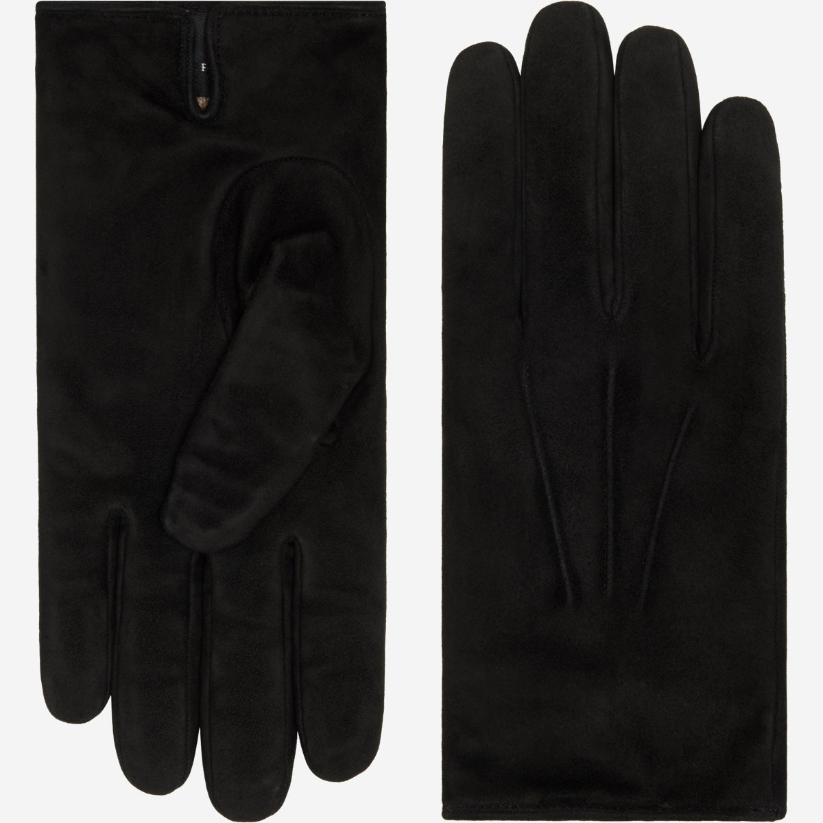 Silvia (black) - Italian suede leather gloves with luxurious cashmere lining