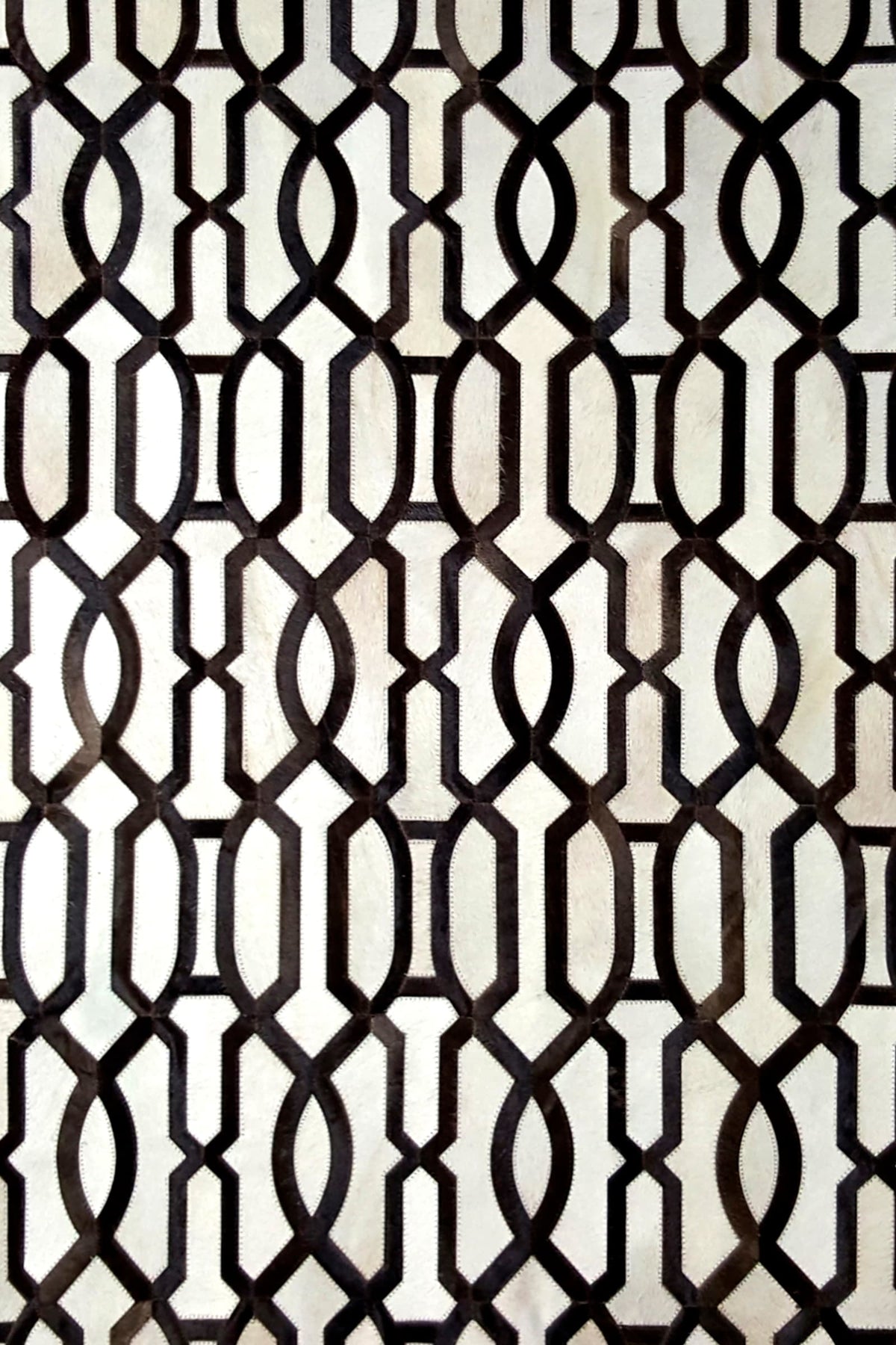 Small Trellis – Geometric Patagonian Cowhide Rug