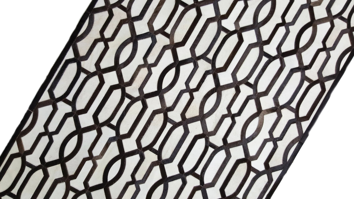 Small Trellis – Geometric Patagonian Cowhide Rug