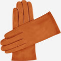 Sofia (cognac) - Italian lambskin leather gloves with silk lining 2