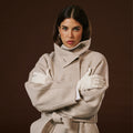 Sofia (white) - Italian lambskin leather gloves with silk lining 9