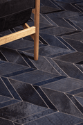 SPECIAL HERRINGBONE – Handcrafted Designer Cowhide Rug 1