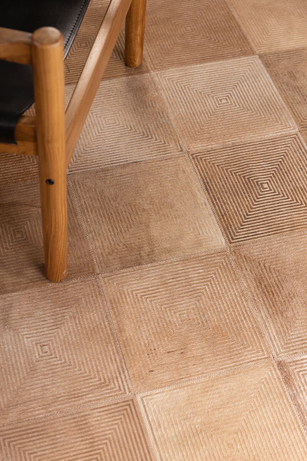 Spiral - Lasered Cowhide Rug