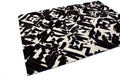SQUARES – Black and White Patagonian Cowhide Rug 3