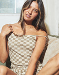 pointelle pj set - tan check 7