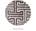 T MODEL – Maze-Inspired Cowhide Patch Rug 8